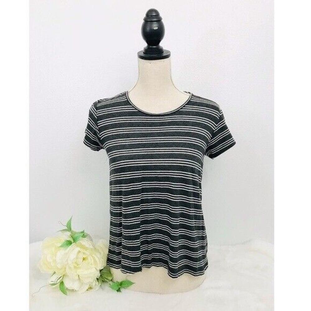 Marine Layer Shirt Womens XS Short Sleeve Jersey Tee Navy Stripe
